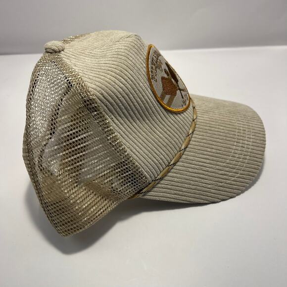 Pickleball Club USA Corduroy Snap Back Tennis Baseball Cap Tan Adjustable - Picture 7 of 7